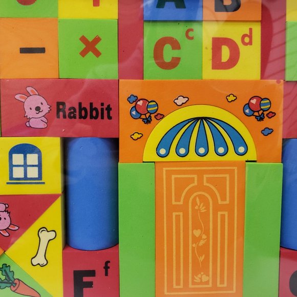 New 70pc Foam Blocks with Alphabet and Number - Picture 2 of 10